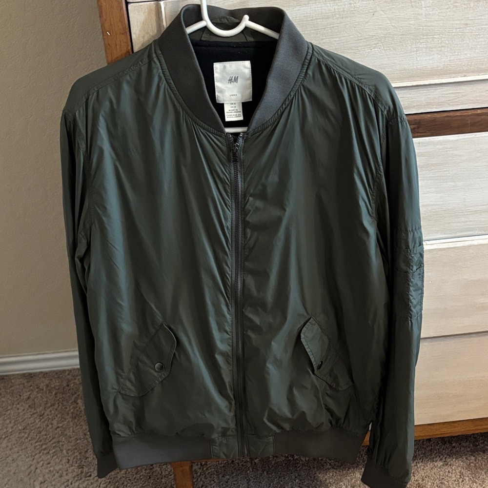 H&M Men's Olive Bomber Jacket